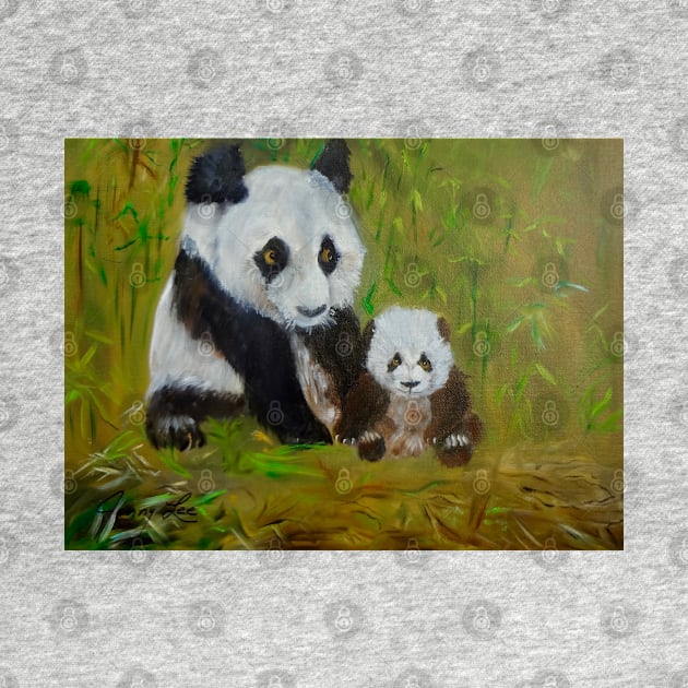 Mama and Baby Panda by jennyleeandjim